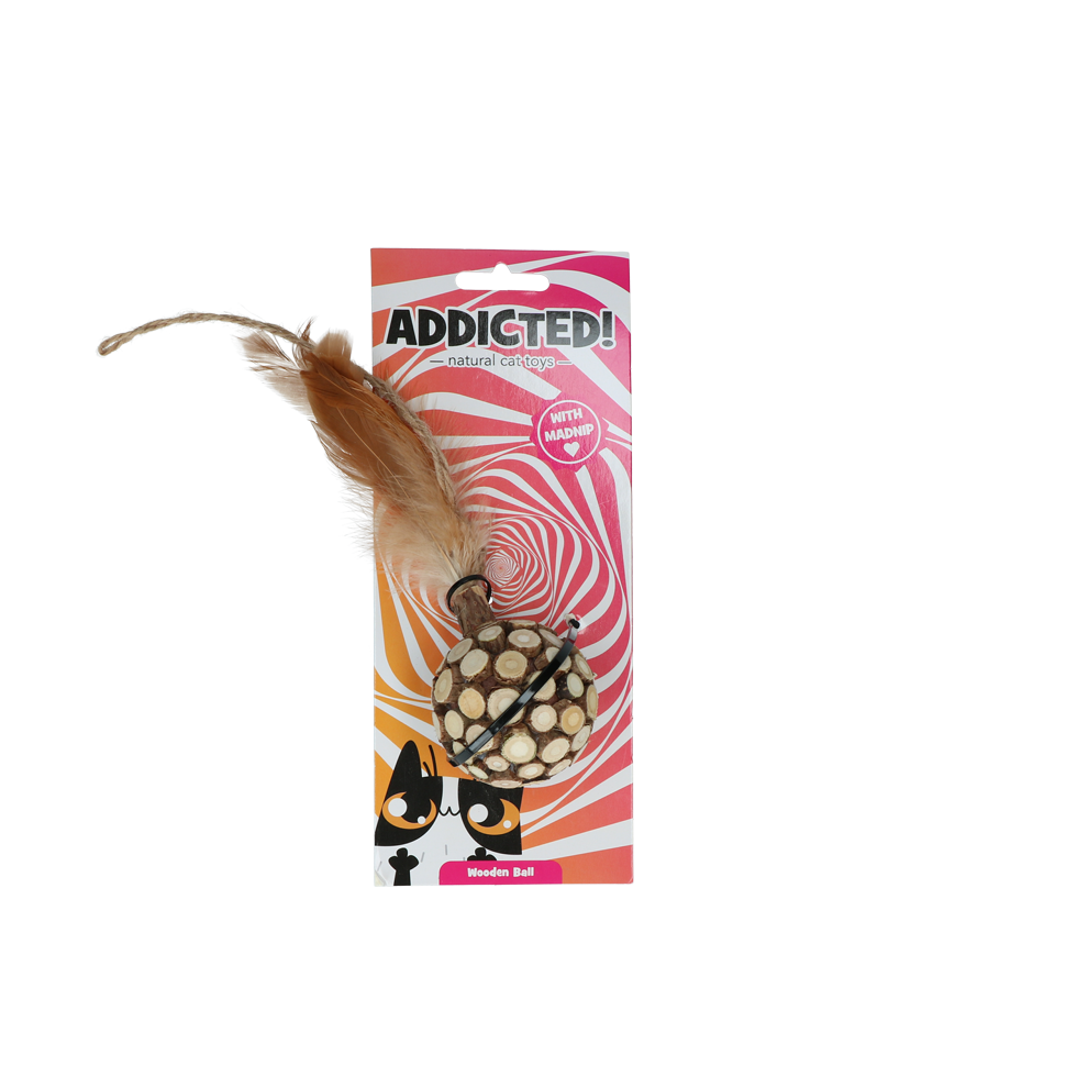 Bola viciante com penas