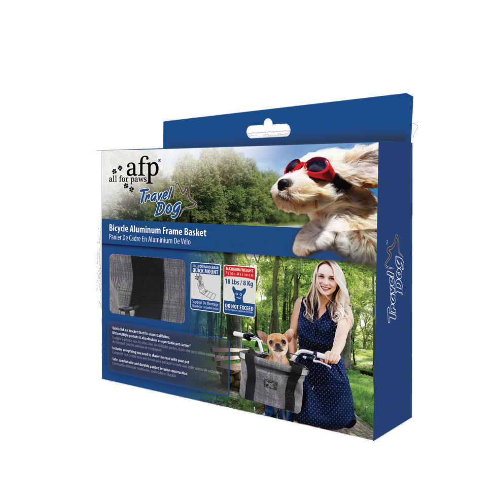 AFP Travel Dog Cesta de bicicleta Easy go para animais de estimação