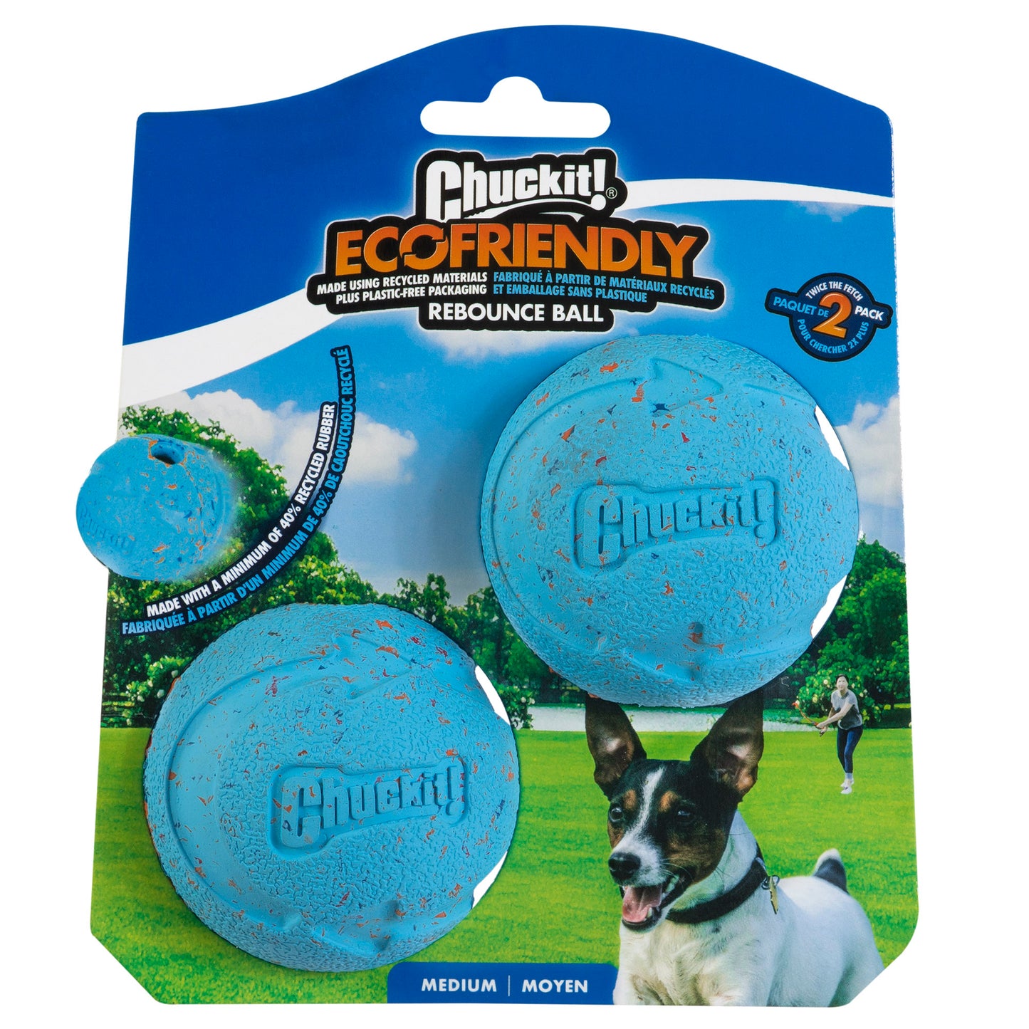 Chuckit Rebounce Fetch Ball Pacote com 2