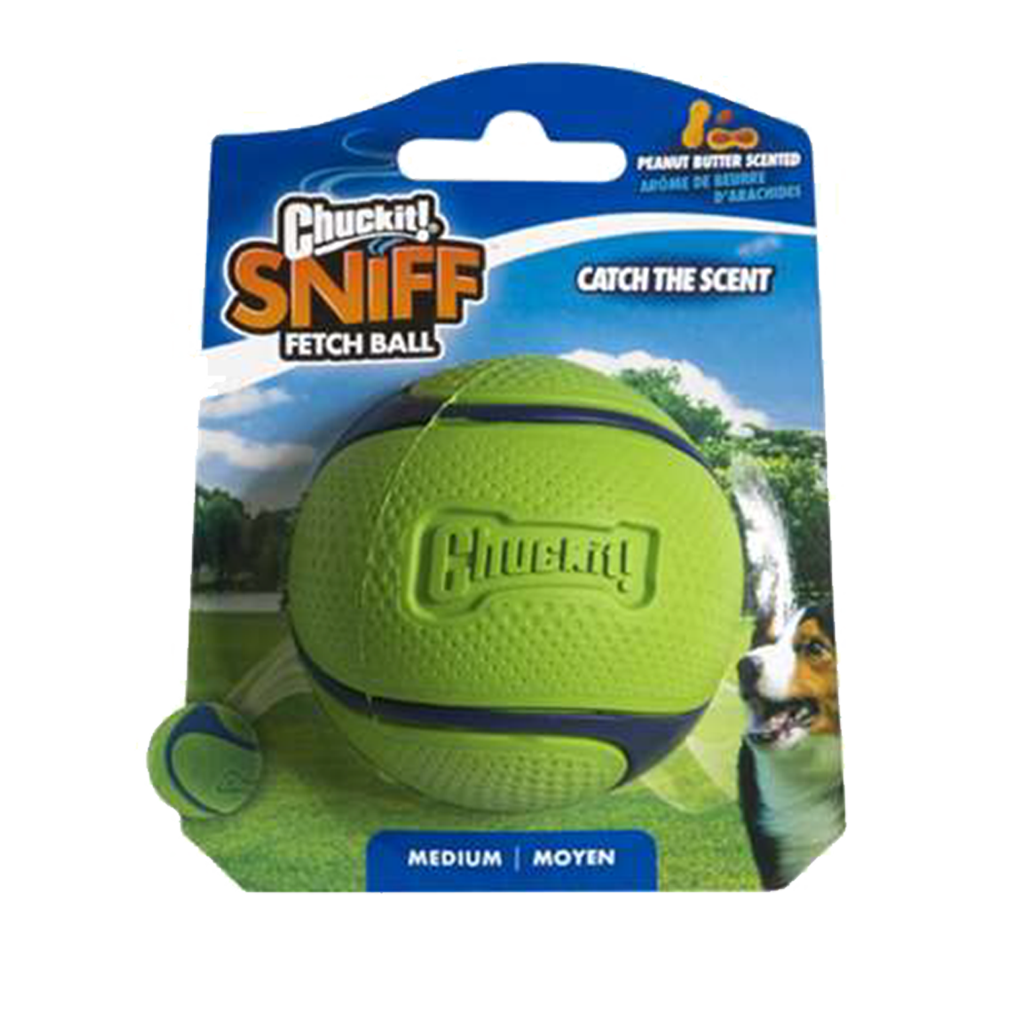 Bola Chuckit Sniff Fetch com Manteiga de Amendoim
