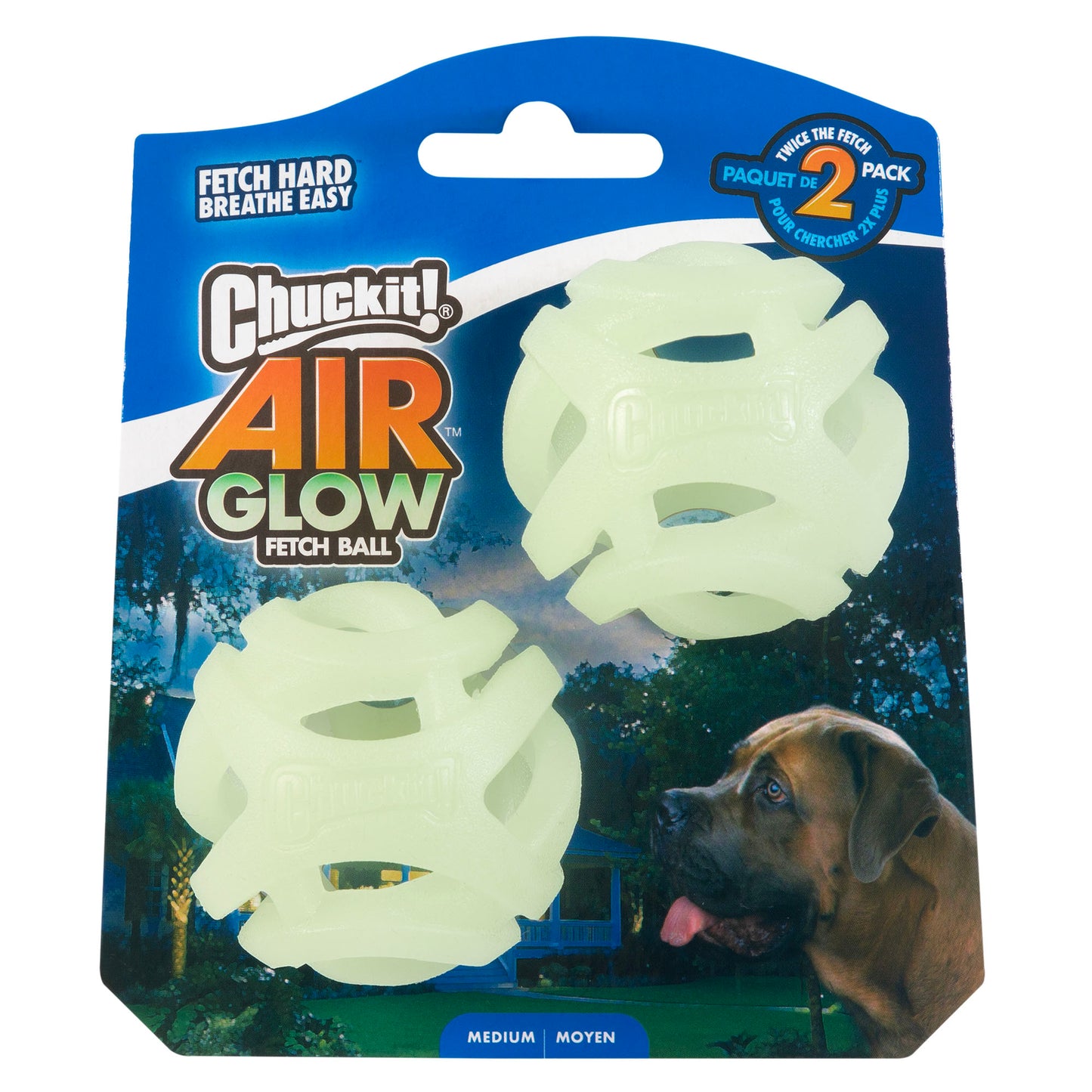 Chuckit Air Glow Fetch Ball (pacote com 2)