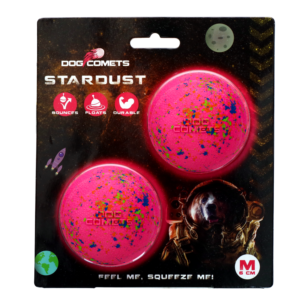 Conjunto com 2 rações Dog Comets Stardust Pink