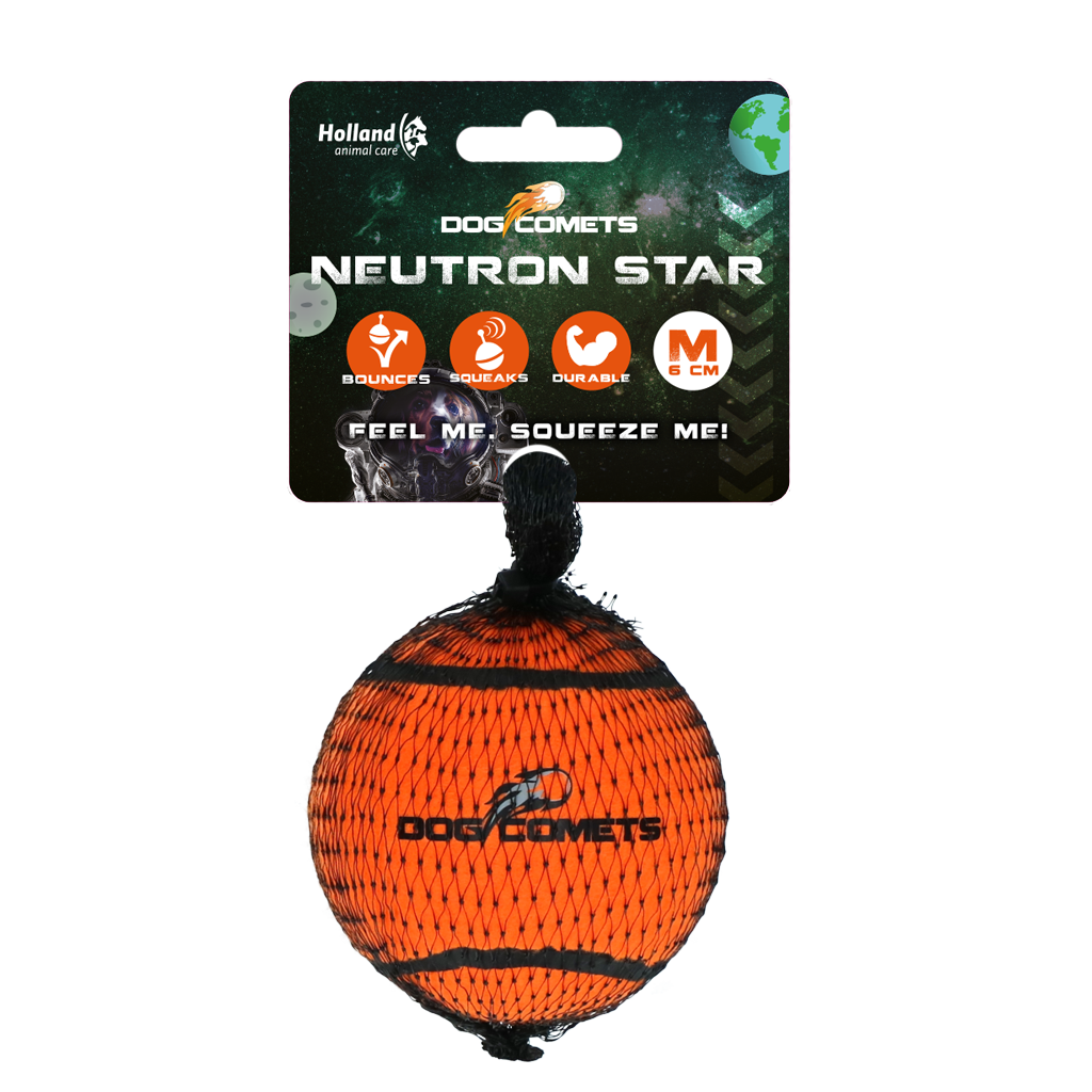 Bola de tênis Dog Comets com bipador Neutron Star Laranja