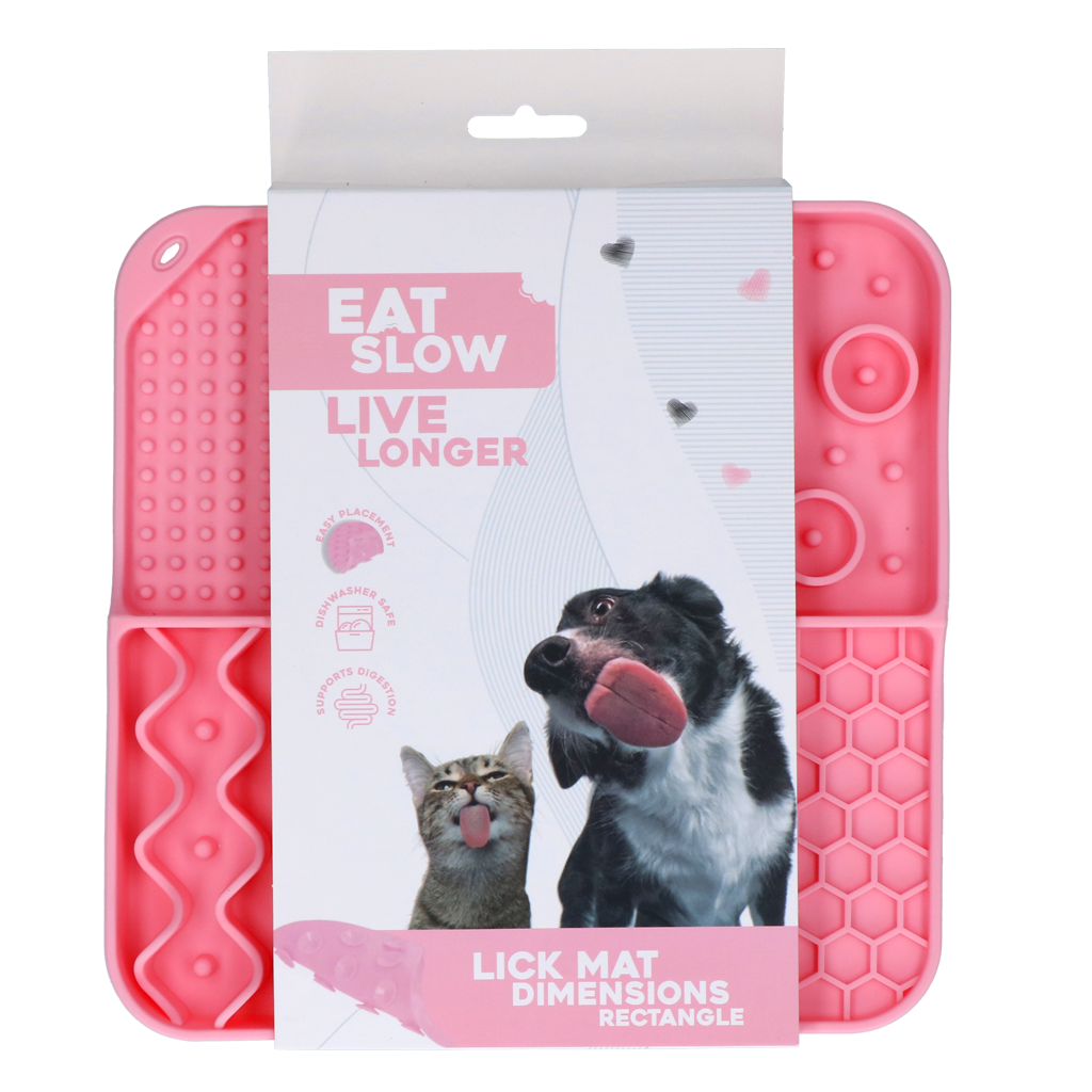 Tapete de lamber Eat Slow Live Longer Dimensions Retângulo