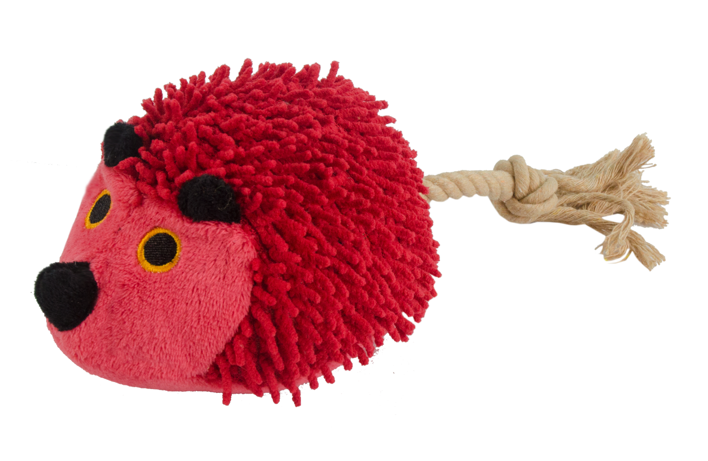 Ouriço peludo com cauda vermelha