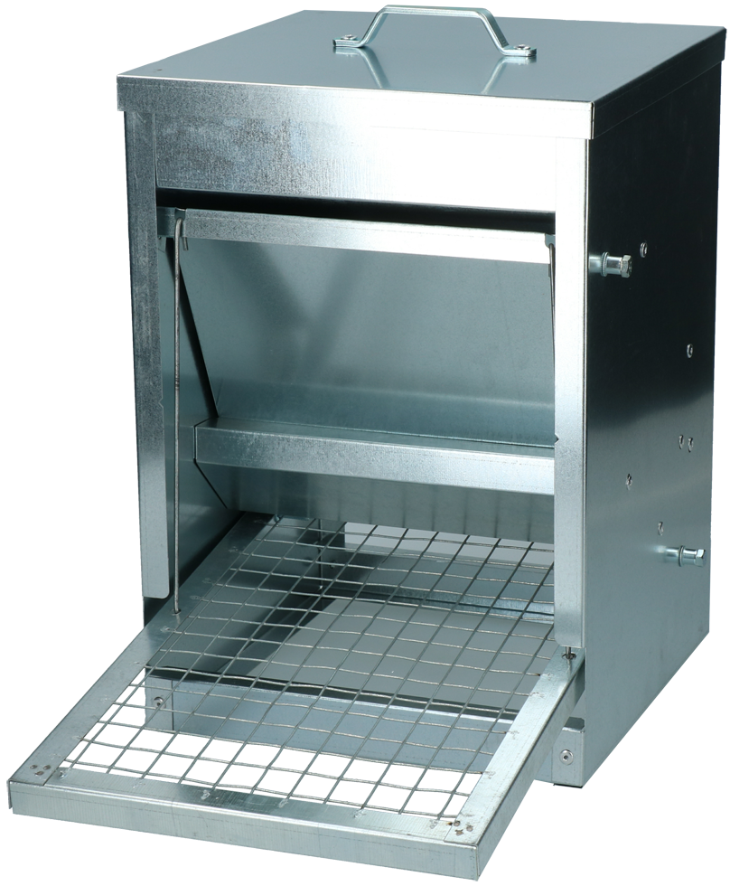 Alimentador mecânico de metal para aves Gaun