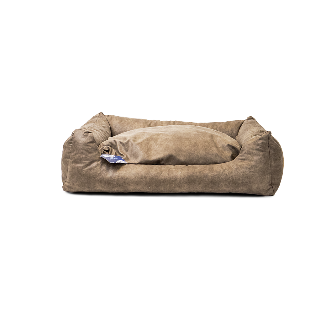 Cama para cães Let's Sleep Sweet Dreams com almofada G cor taupe