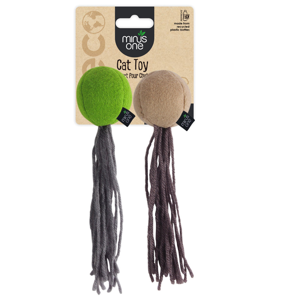 Conjunto de 2 bolas de feltro para gatos Minus One