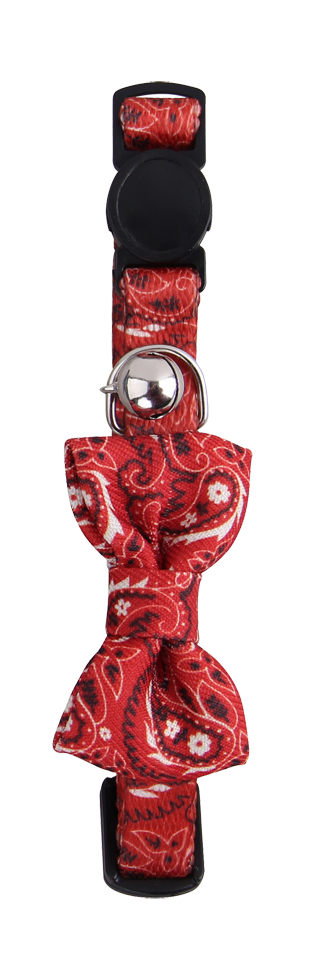 Coleira para gato Pawise com laço Rood