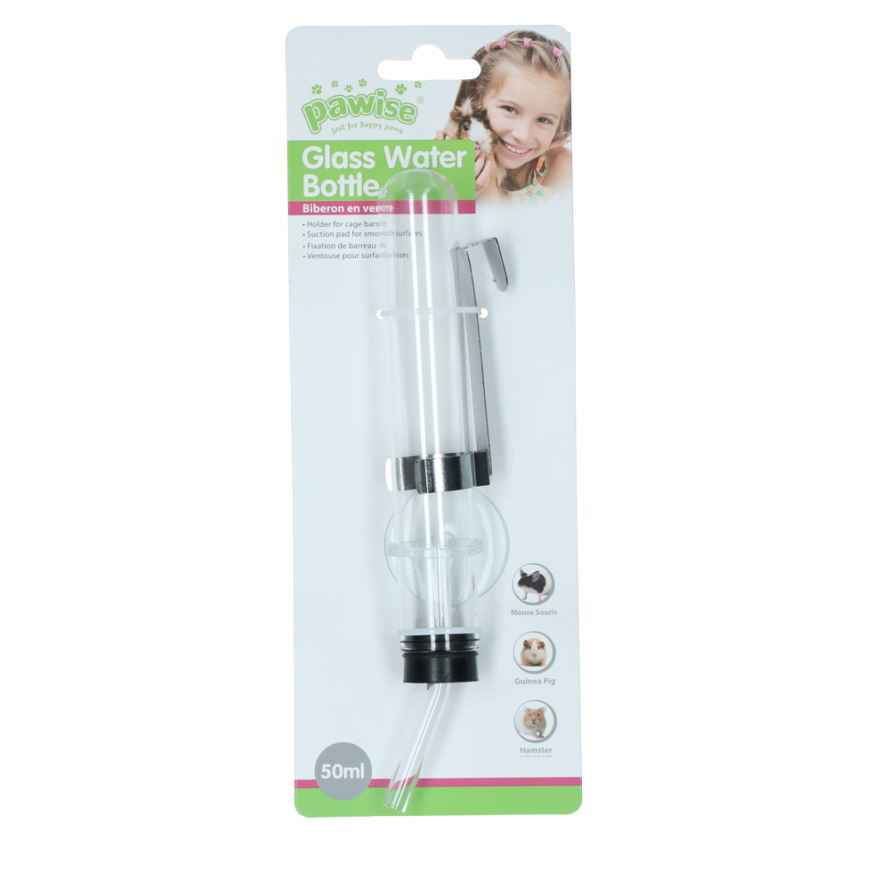 Garrafa de água de vidro para hamster Pawise