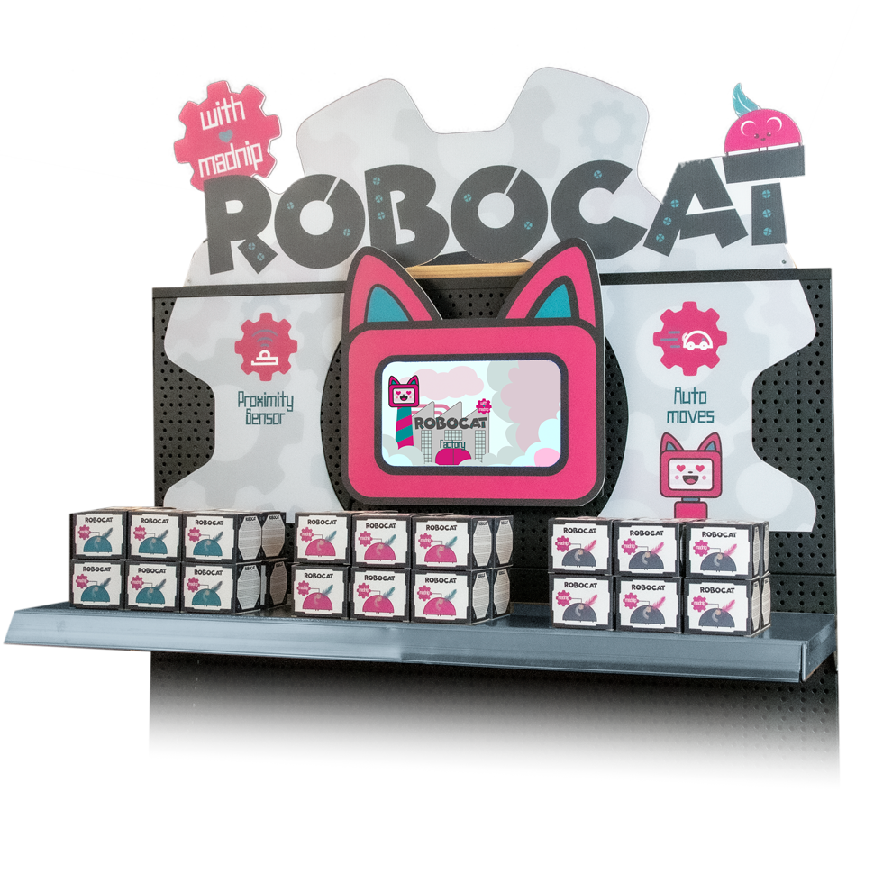 Pacote promocional com mouse Robocat