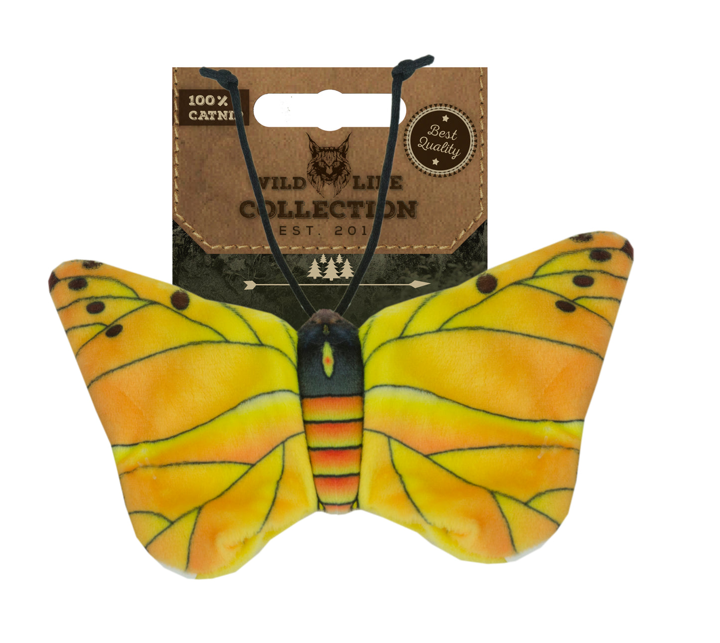 Gato da Vida Selvagem Borboleta Amarela