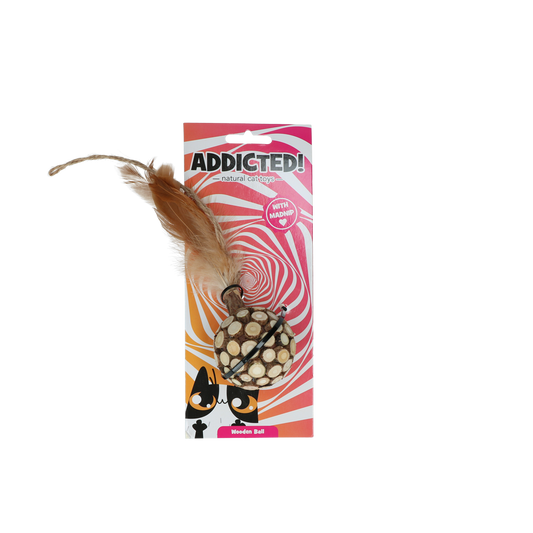 Bola viciante com penas