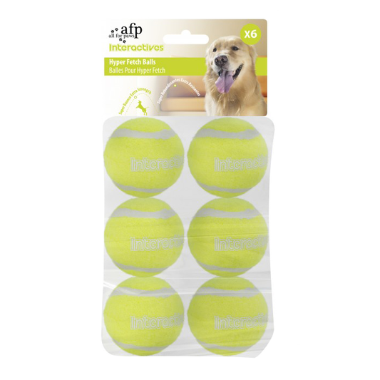 AFP Interactives - Pack de 6 bolas de ténis Hyper Fetch Super Bounce