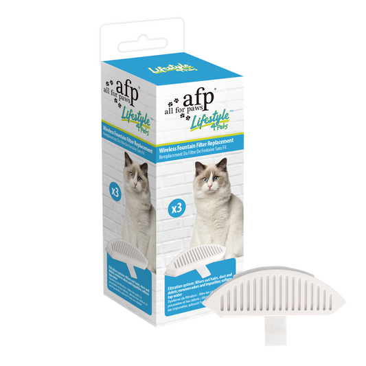 Kit com 3 filtros de reposição para bebedouro sem fio AFP Lifestyle 4 Pets