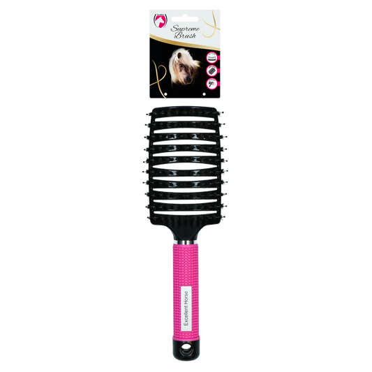 Excelente escova para cavalos Supreme Rosa