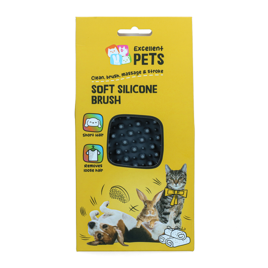 Excelente escova de silicone macio para animais de estimação com pelos curtos