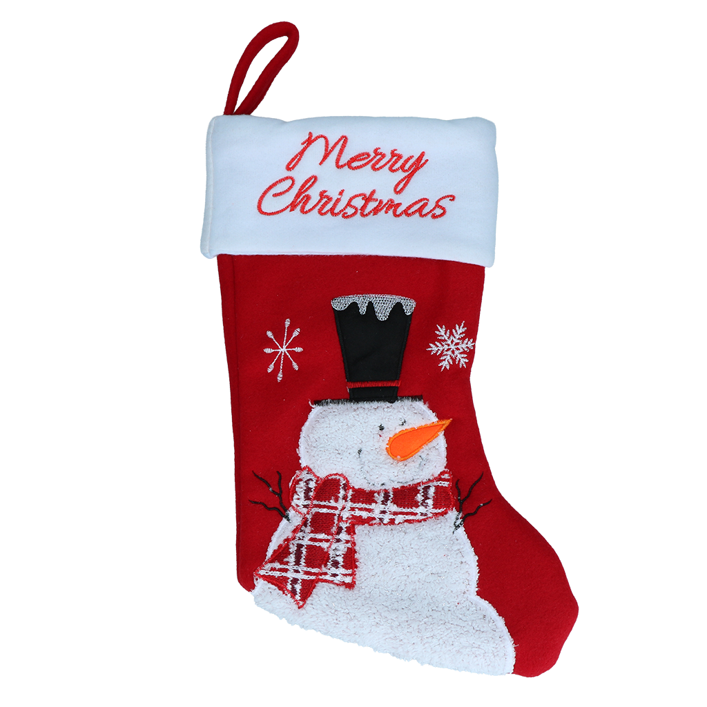 Meias de Natal Boneco de Neve de Lã