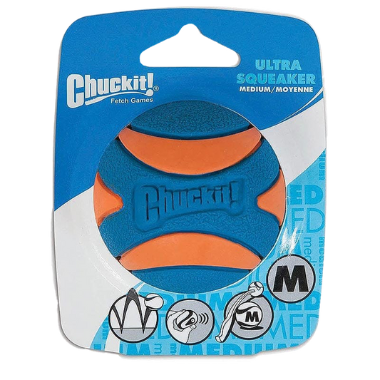 Bola Chuckit Ultra Squeaker M pacote com 1 unidade