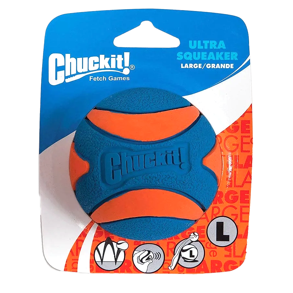 Bola Chuckit Ultra Squeaker G (pacote com 1)