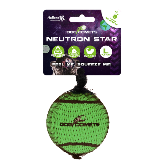 Bola de tênis Dog Comets com apito estrela de nêutrons G verde