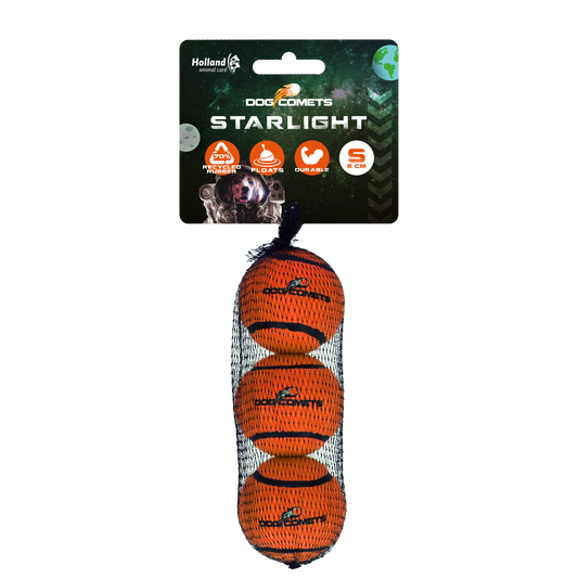 Bola de tênis Dog Comets Starlight laranja (pacote com 3)