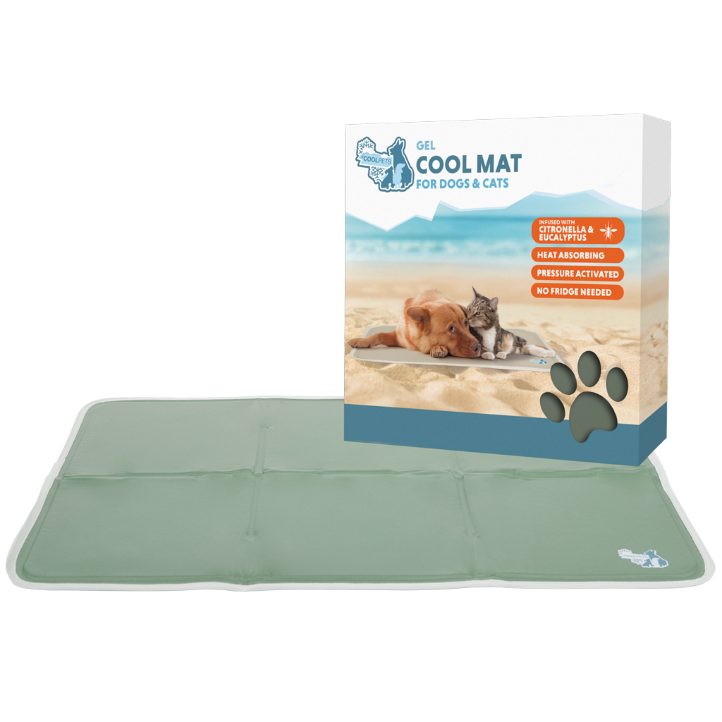 Tapete refrescante em gel Coolpets verde oliva