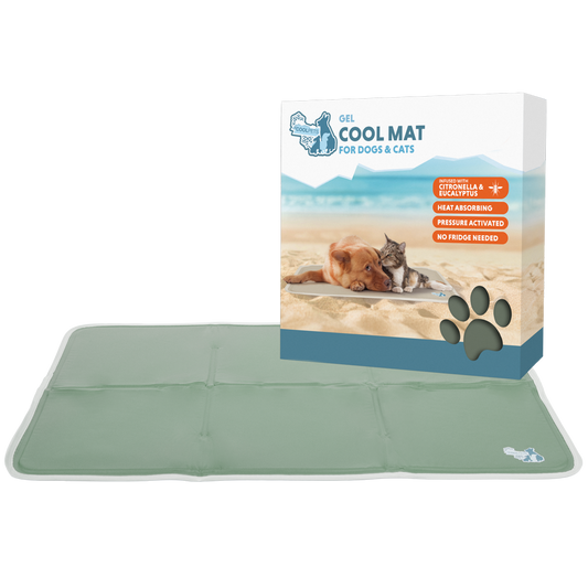 Tapete refrescante em gel Coolpets verde oliva