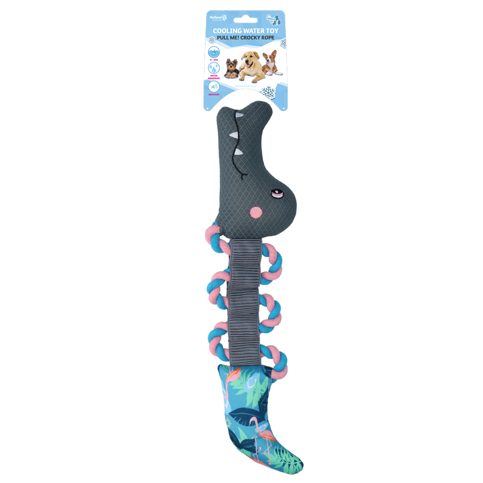 CoolPets Pull Me Crocky Rope Flamingo