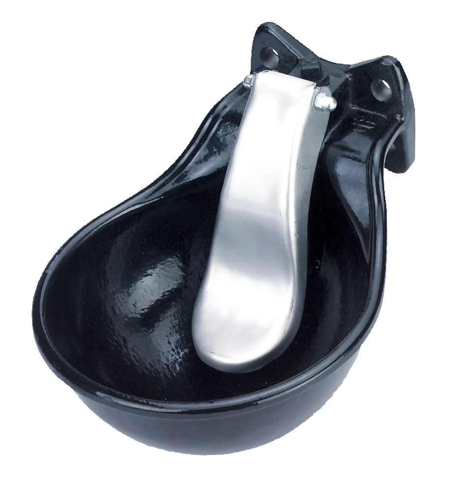 Tigela de metal para beber com colher