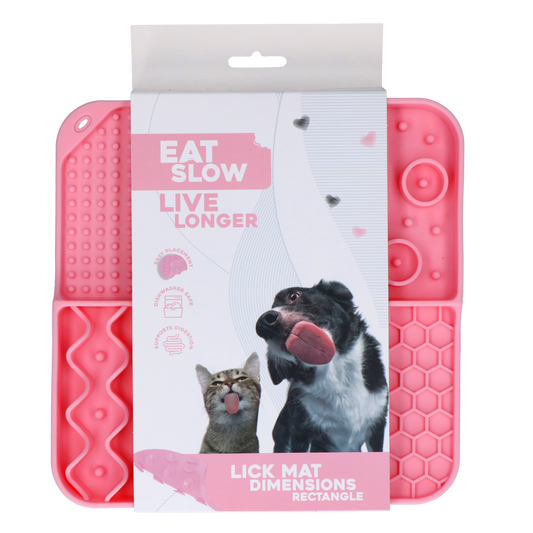 Tapete de lamber Eat Slow Live Longer Dimensions Retângulo