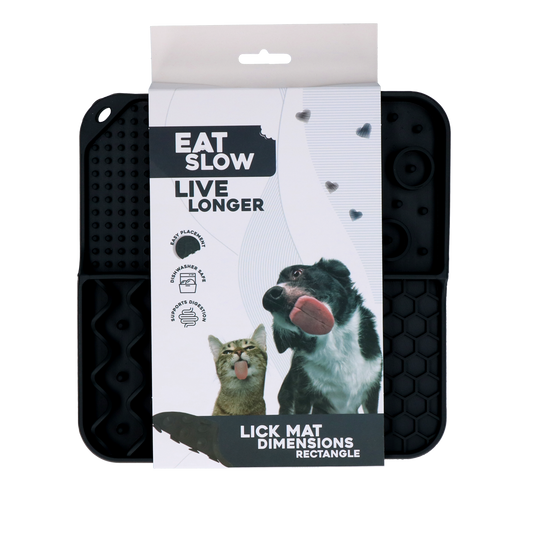 Tapete para lamber Eat Slow Live Longer Dimensions Retângulo