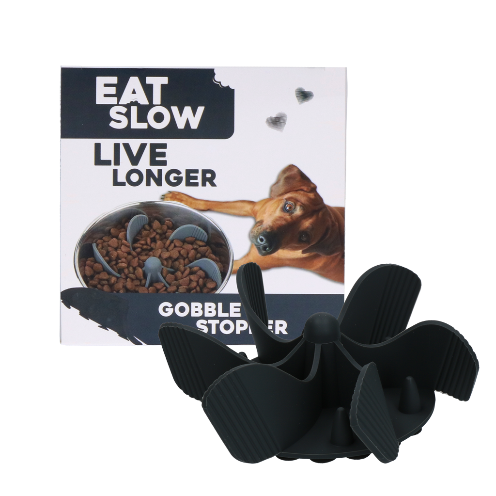 Coma devagar viva mais tempo Gobble Stopper Gray
