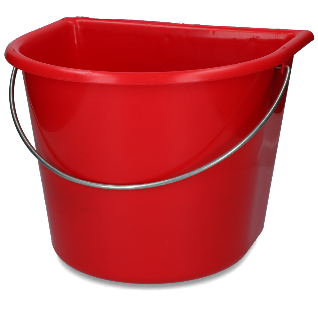 Balde com lateral plana de 15 litros vermelho