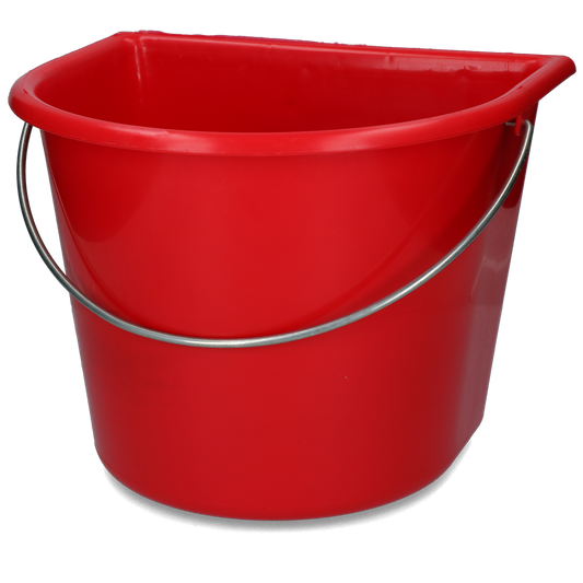 Balde com lateral plana de 15 litros vermelho