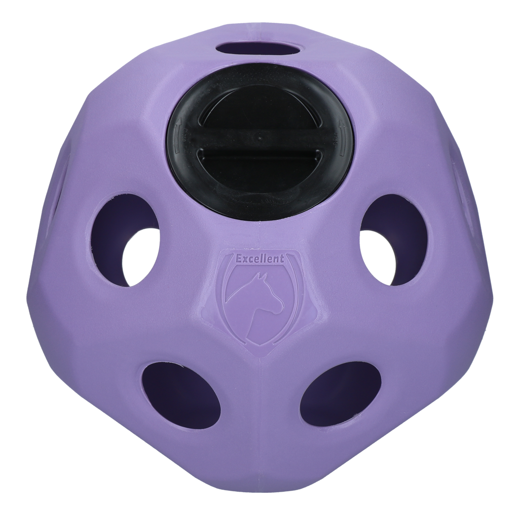 Bola de brinquedo excelente para ração de cavalo roxa