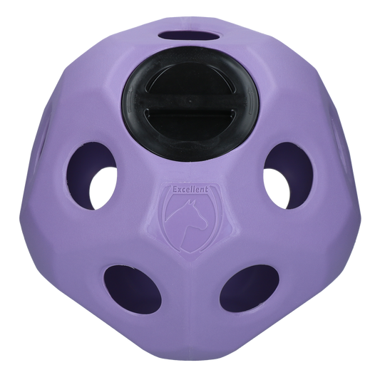 Bola de brinquedo excelente para ração de cavalo roxa
