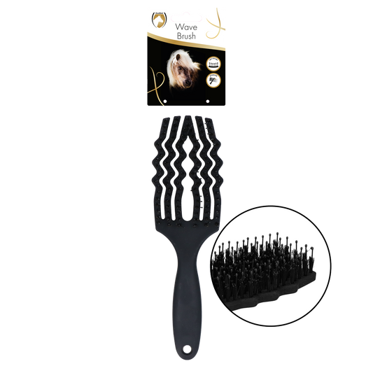 Excelente escova preta para ondas de cavalo