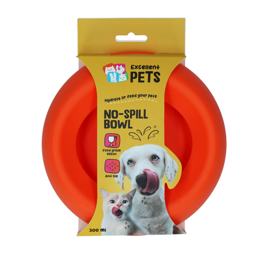 Tigela Anti Derrame Excellent Pets Laranja