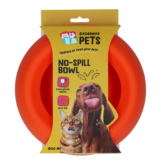 Tigela Anti Derrame Excellent Pets Laranja
