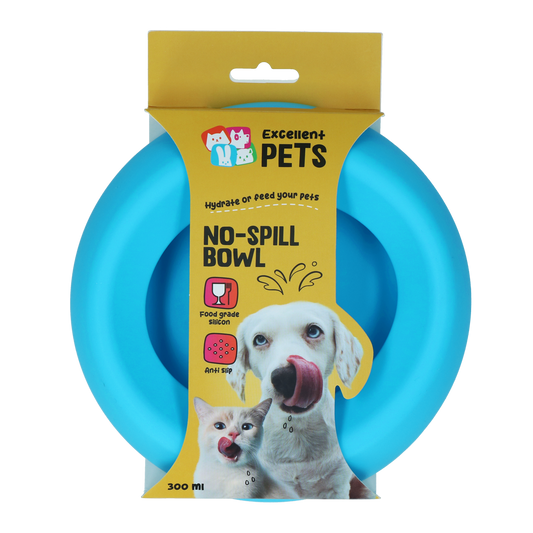 Tigela Anti Derrame Excellent Pets Azul