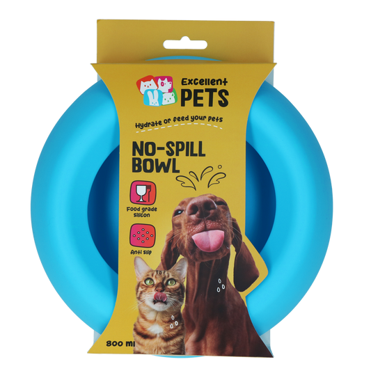 Tigela Anti Derrame Excellent Pets Azul