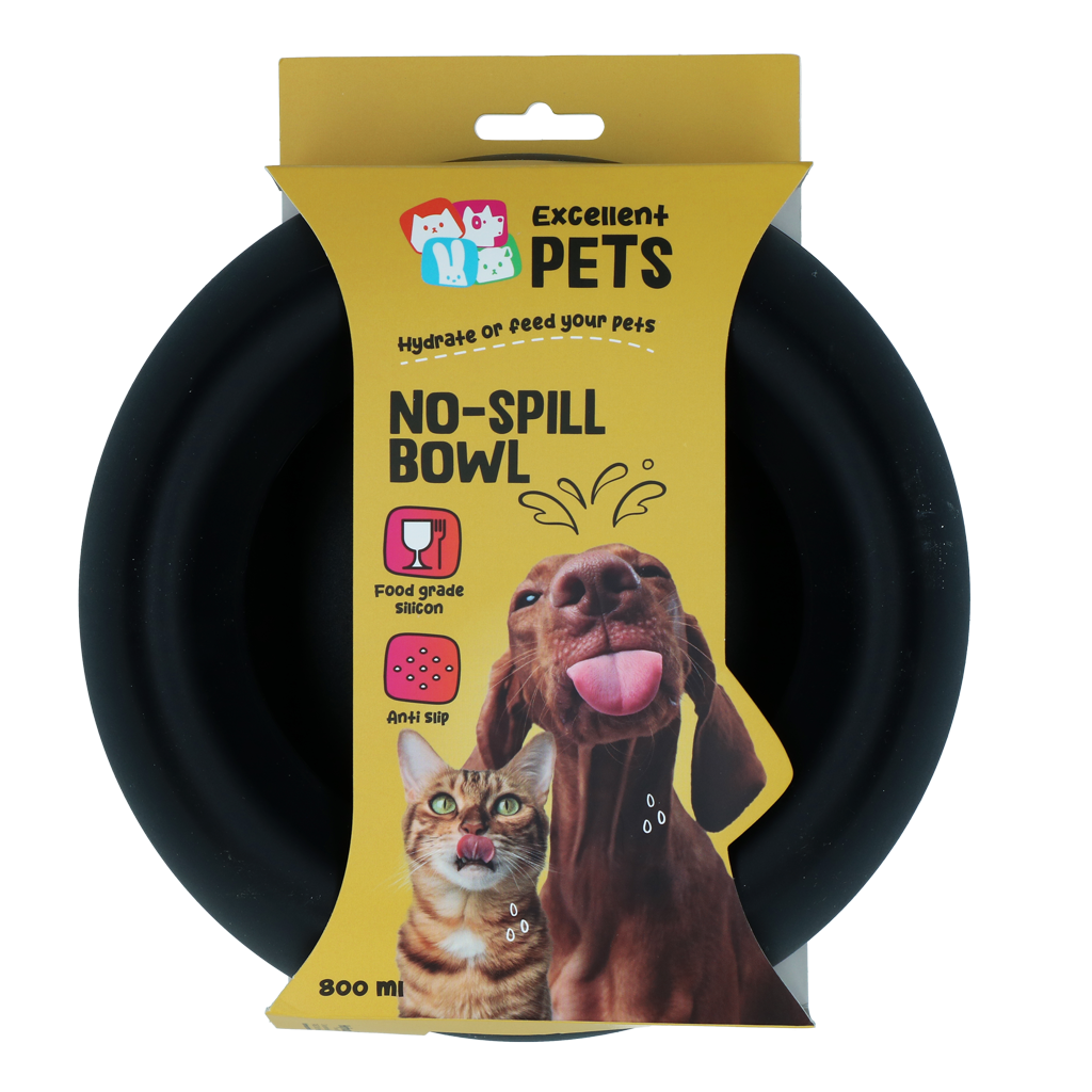 Tigela Anti Derrame Excellent Pets Antracite