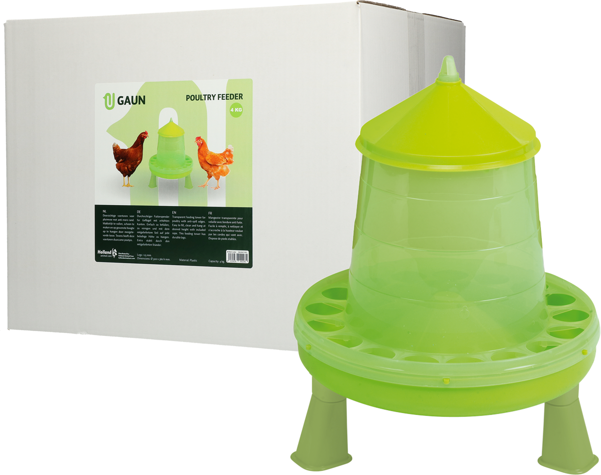 Torre de alimentação para aves Gaun com pés limão