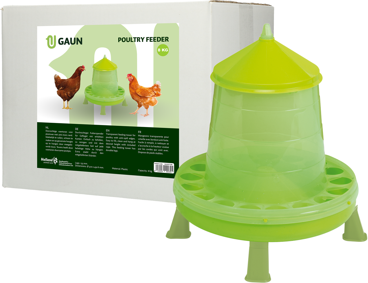 Torre de alimentação para aves Gaun com pés limão