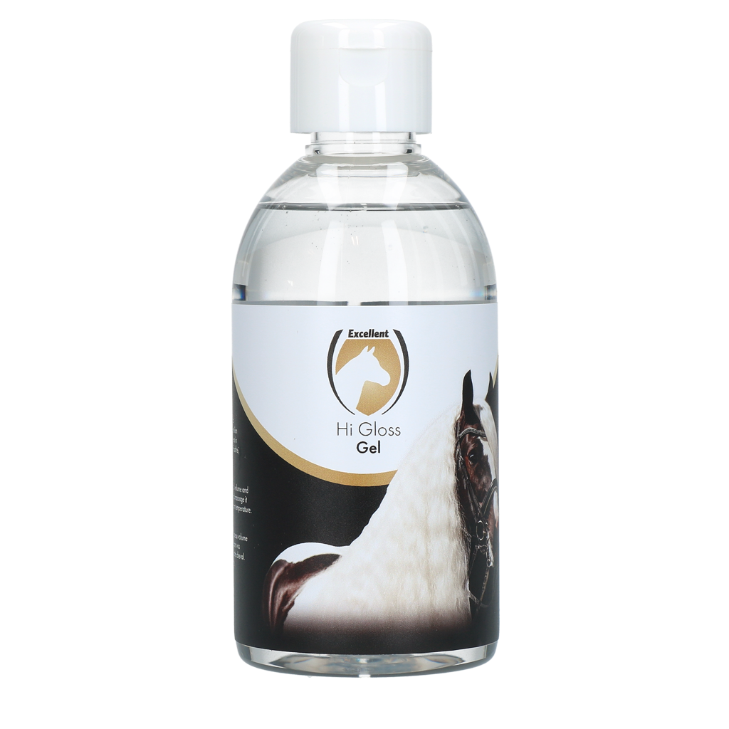 Excelente gel de alto brilho para cavalos
