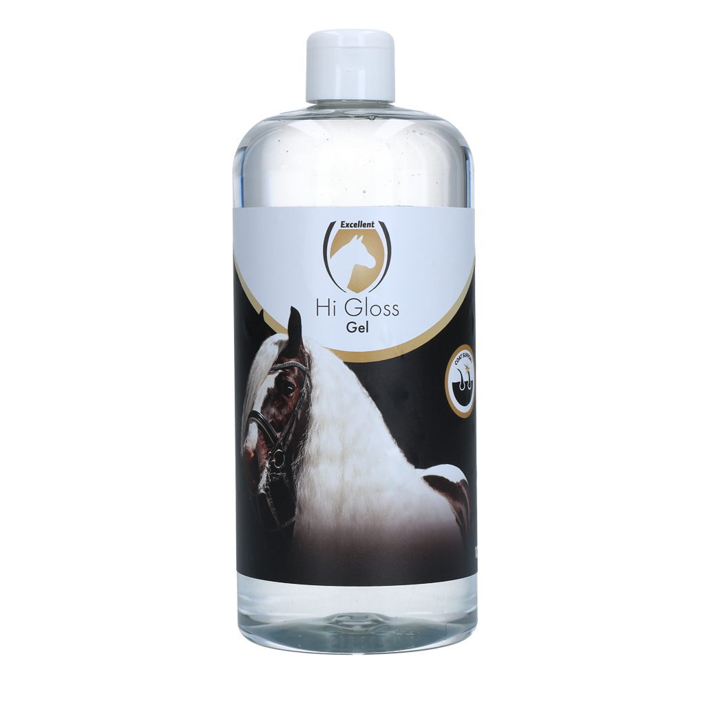 Excelente gel de alto brilho para cavalos
