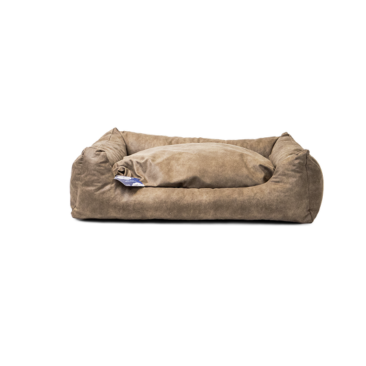 Cama para cães Let's Sleep Sweet Dreams com almofada G cor taupe
