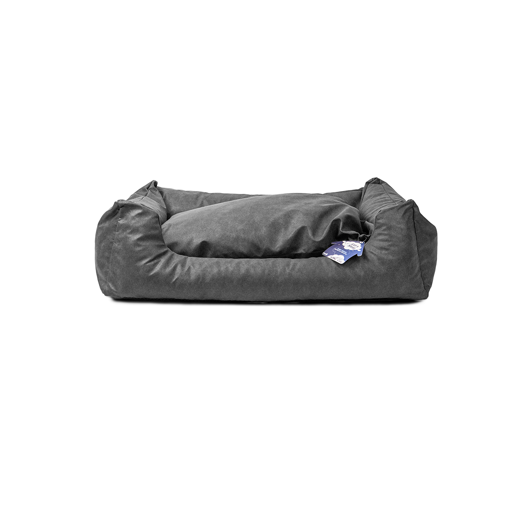 Cama para cães Let's Sleep Sweet Dreams com almofada G antracite
