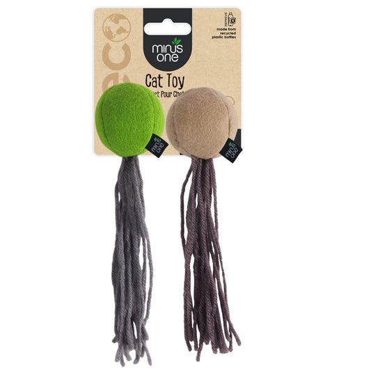 Conjunto de 2 bolas de feltro para gatos Minus One